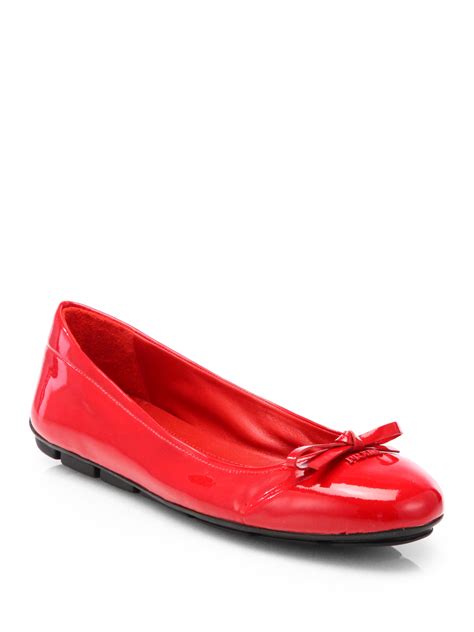 red prada ballet flats|prada ballet flats for women.